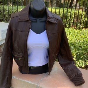 TOPCHOP Authentic Leather Biker Jacket size 8